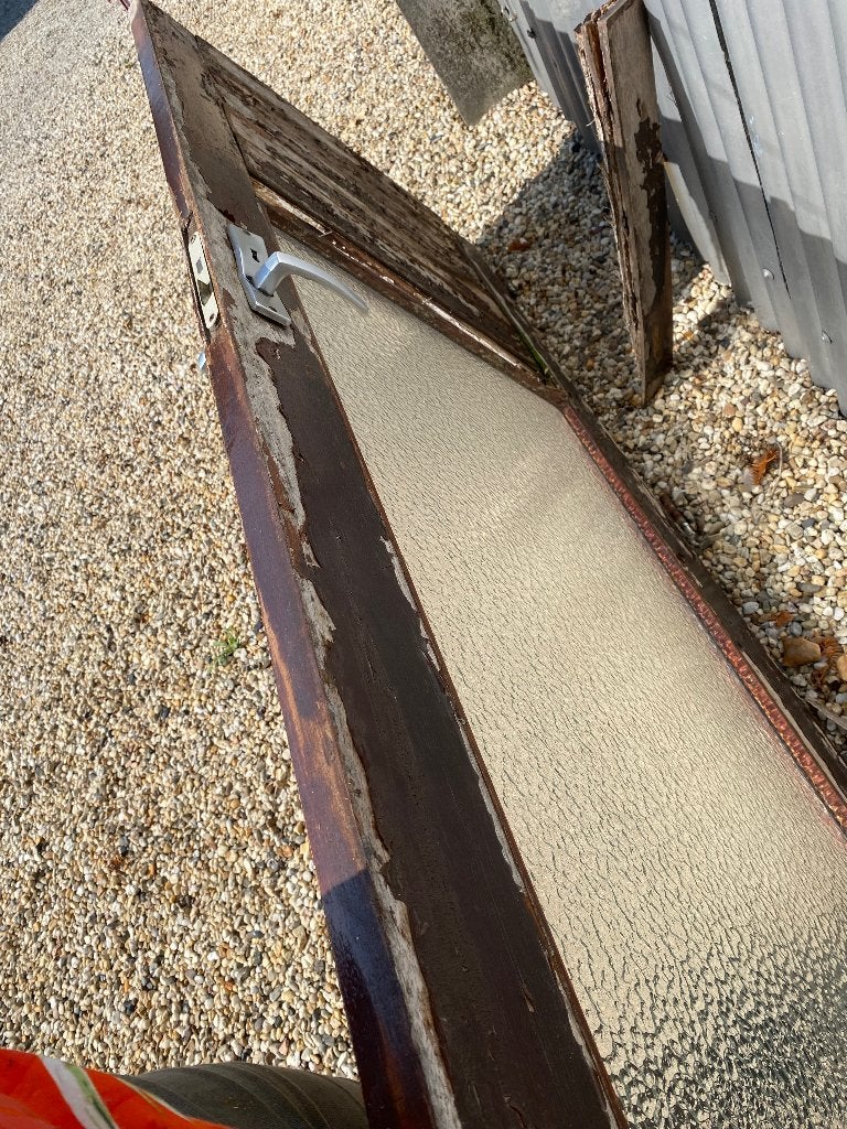 Deur met glas, Ophalen, Gebruikt, 80 tot 100 cm, Minder dan 200 cm