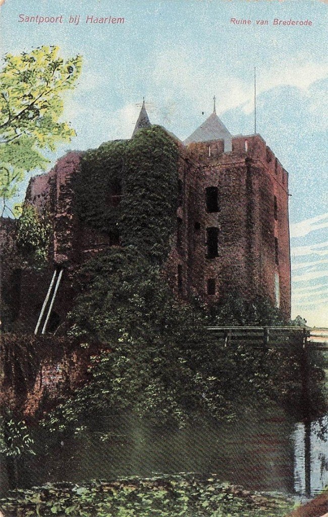 703-019-019 Santpoort bij Haarlem Ruine van Brederode, Verzenden, Voor 1920, Noord-Holland