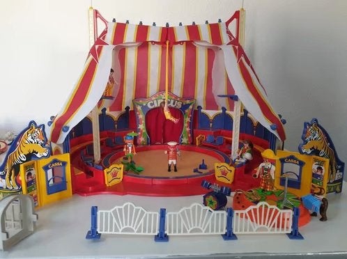 Playmobil: Groot Circus met 6 stuks extra circus sets, Gebruikt, Gebouw, Complete set, Ophalen of Verzenden