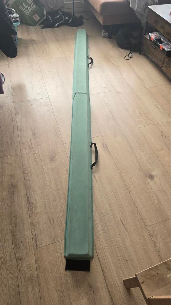 Gymnastiekbalk evenwichtsbalk opvouwbaar 270 cm, Sport en Fitness, Turnen, Ophalen, Zo goed als nieuw, Groen, Materiaal