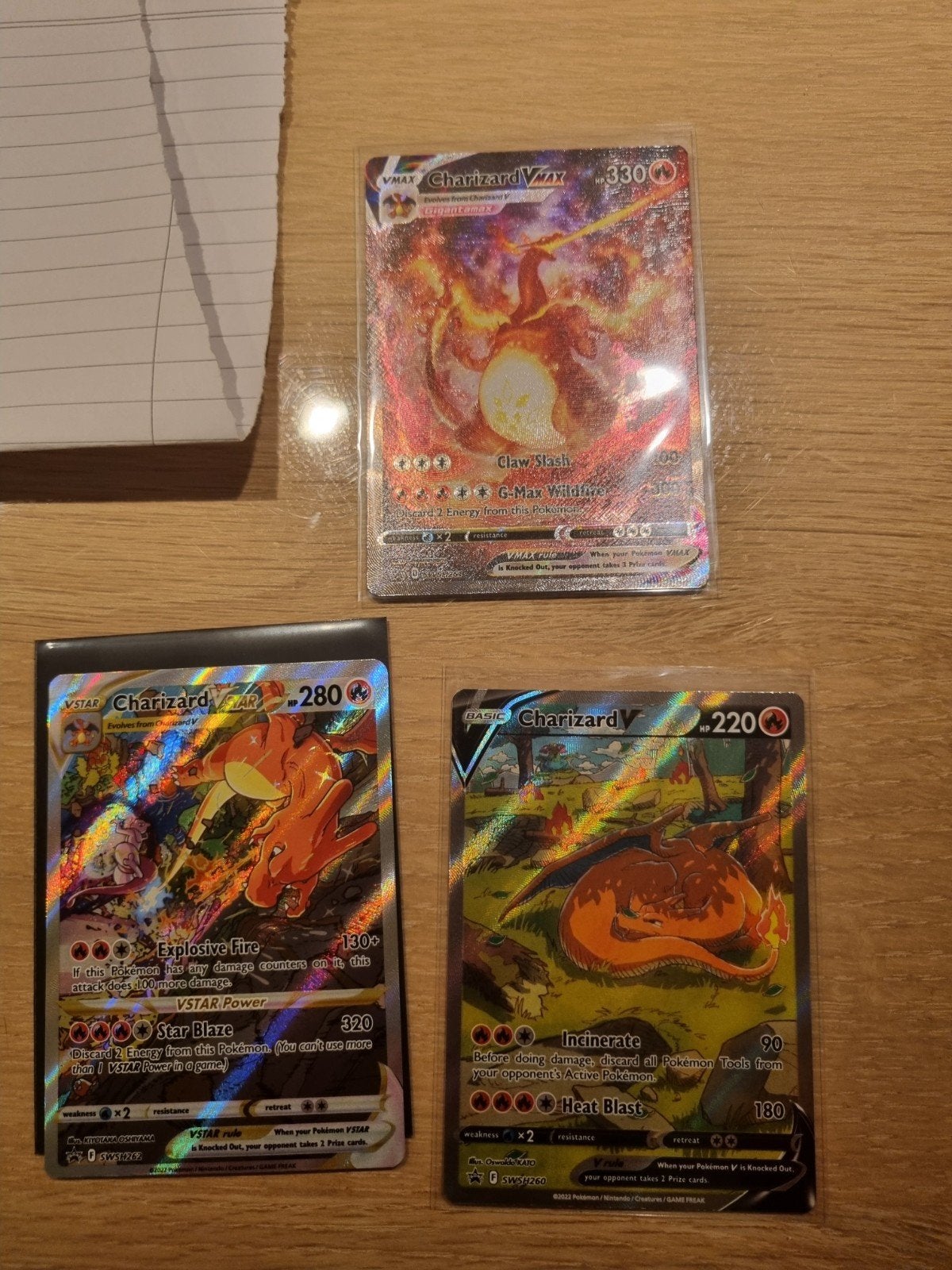 Charizard's UPC promo kaarten 260&261&262 Nearmint, Ophalen, Zo goed als nieuw, Meerdere kaarten, Foil