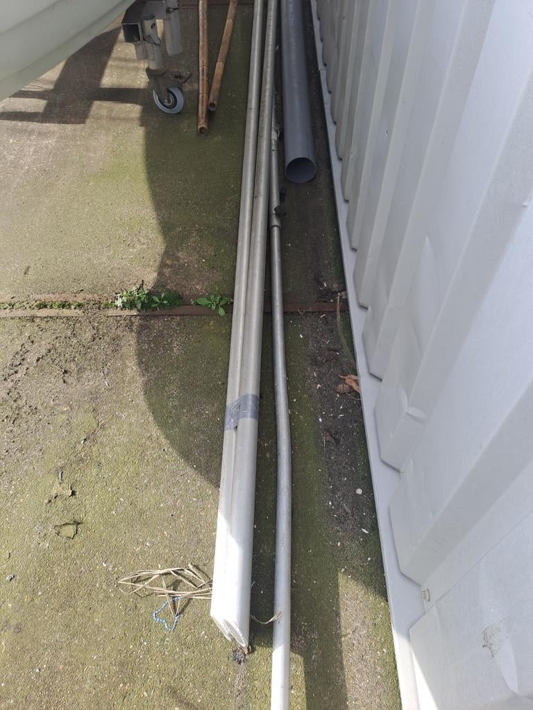 Lange aluminium prikstokken met oog, Ophalen of Verzenden, Gebruikt