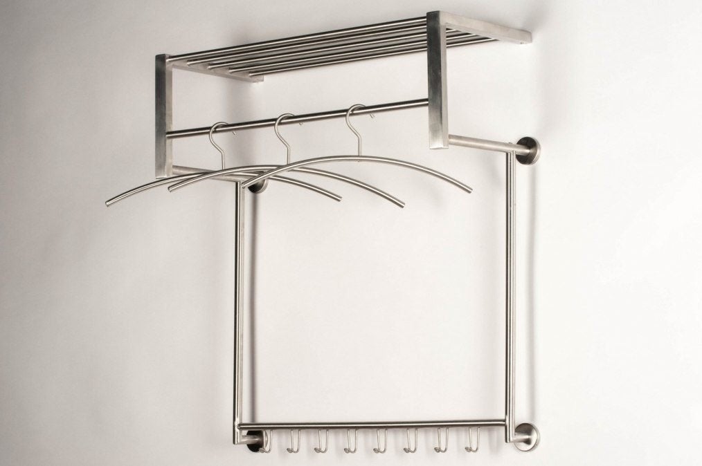 grote kapstok rvs roede of zwart wandmeubel 70cm bij 80cm, Wandkapstok, Nieuw, Ophalen of Verzenden, Minder dan 100 cm