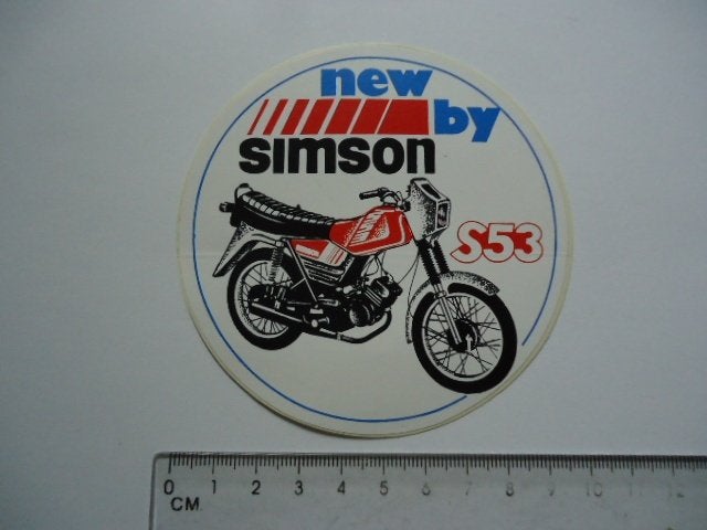 sticker oud SIMSON BROMMER S53 bromfiets motorfiets retro, Verzenden, Zo goed als nieuw, Bedrijf of Vereniging