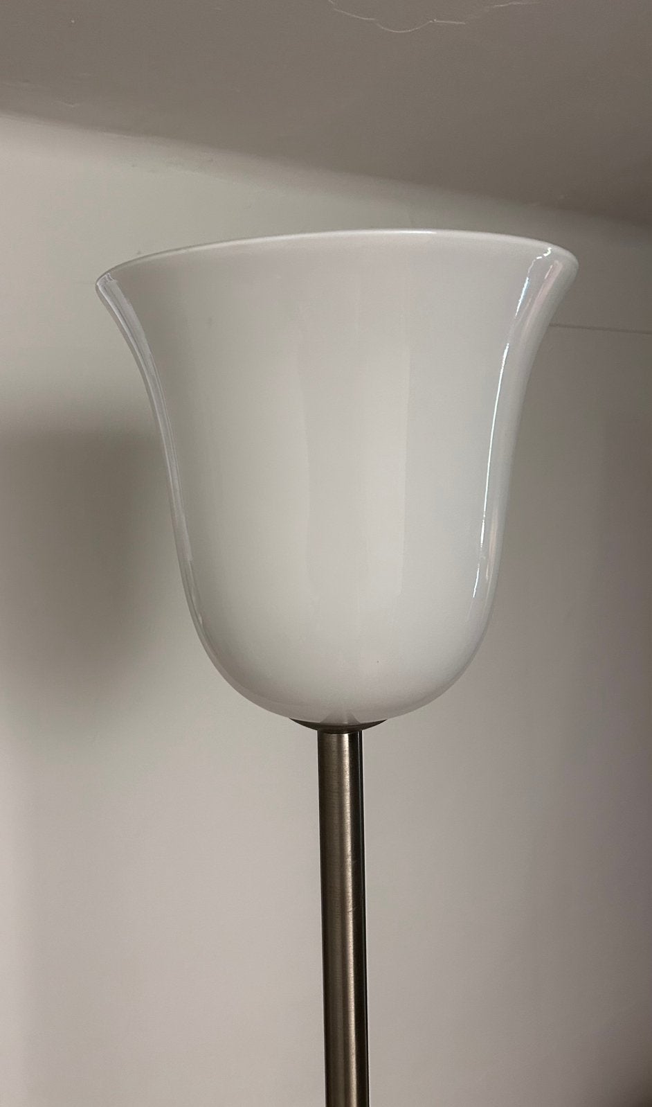 Vintage staande lamp tulp model, Huis en Inrichting, Lampen | Vloerlampen, Ophalen, Gebruikt, E27 (groot), Glas