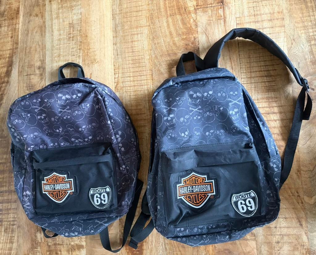 Harley Davidson rugtas + tas, Ophalen of Verzenden, Zo goed als nieuw