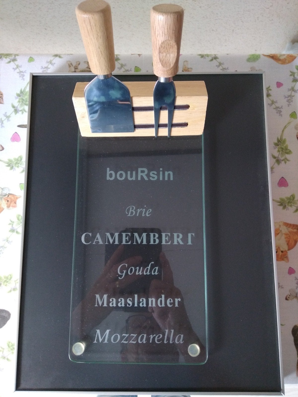Glazen Kaas Serveerset met 2 mesjes (Nieuw), Ophalen, Nieuw, Overige merken, Glas
