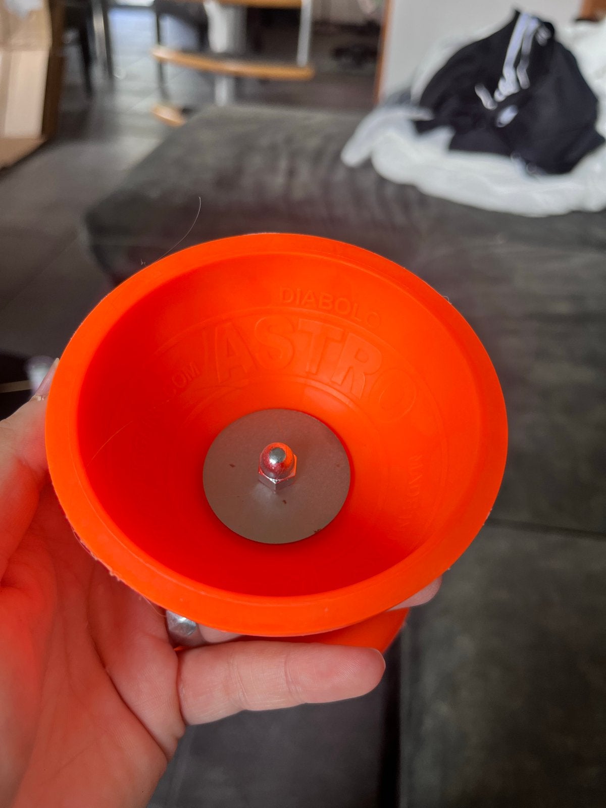 Diabolo met stokjes - Oranje, Ophalen, Zo goed als nieuw, Jongen of Meisje