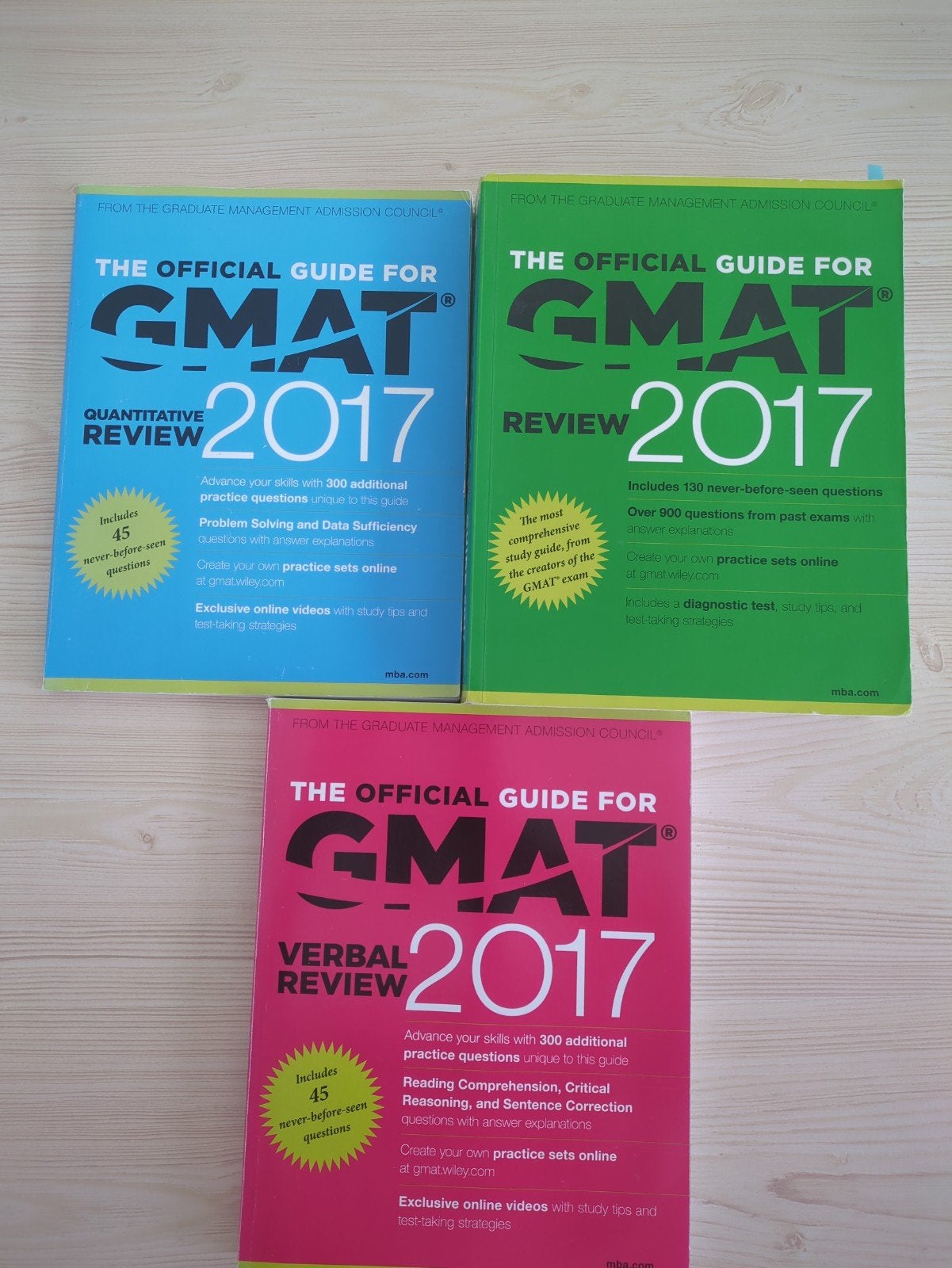 GMAT Official Guide 2017 - Complete Set (3 boeken), Ophalen of Verzenden