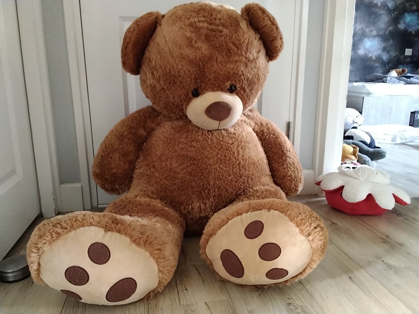 Grote knuffelbeer van 1.40 meter - zo goed als nieuw, Ophalen, Beer, Zo goed als nieuw, Bruin