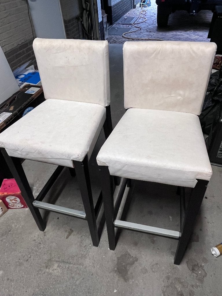 Ikea Bergmund barkrukken 75 cm, Huis en Inrichting, Barkrukken, Ophalen, Met voetsteun, 60 tot 90 cm, Zo goed als nieuw