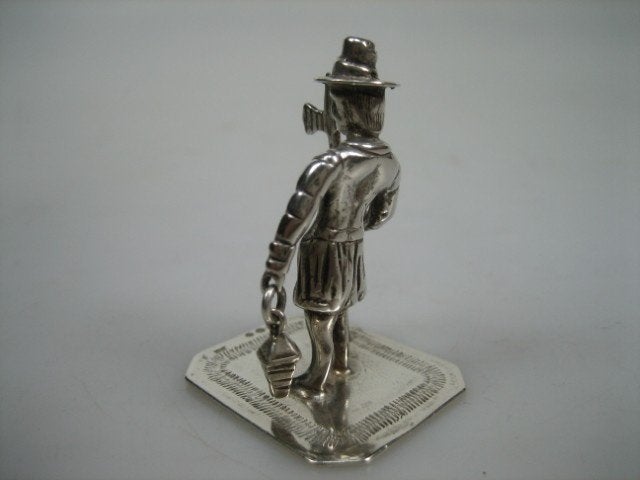 Miniatuur Zilver Stadwachter zie onze webshop antiekjuwelier, Ophalen of Verzenden, Zilver