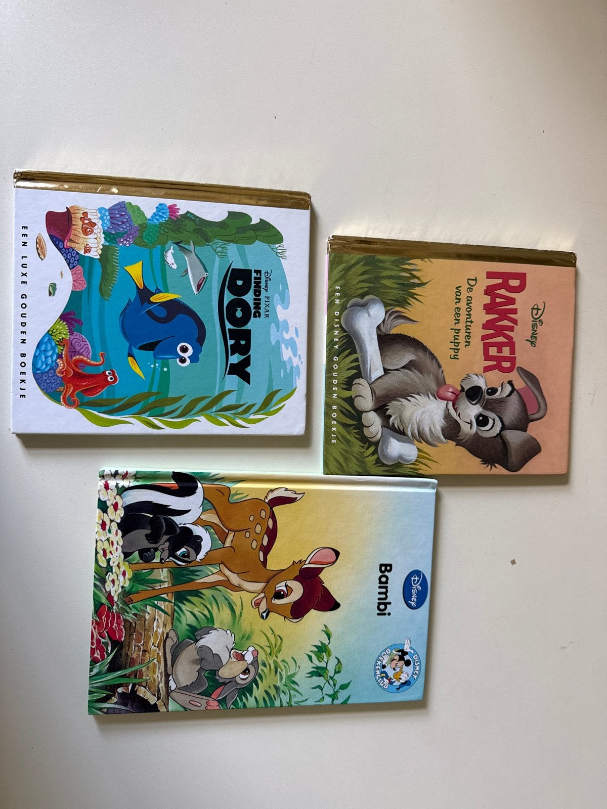 3 Disney Gouden Boekjes: Dory, Rakker, Bambi, Ophalen of Verzenden, Zo goed als nieuw, Sprookjes