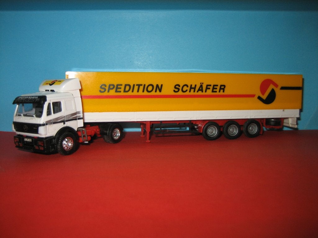 Schafer  MERCEDES met  oplegger  AWM, Ophalen of Verzenden, Zo goed als nieuw, Bus of Vrachtwagen, AWM