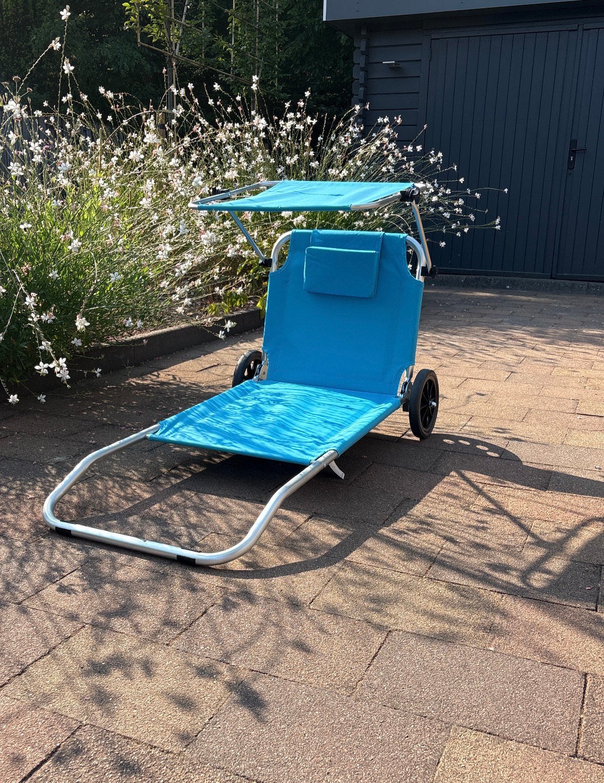 Strandstoel trolley, Ophalen, Zo goed als nieuw, Textileen, Verstelbaar