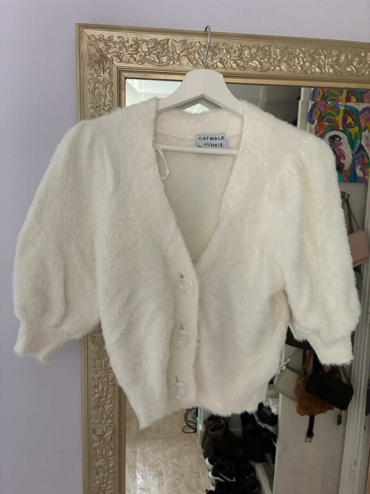 Catwalk Junkie pluizig wit vestje maat XS, Ophalen, Zo goed als nieuw, Maat 34 (XS) of kleiner, Wit