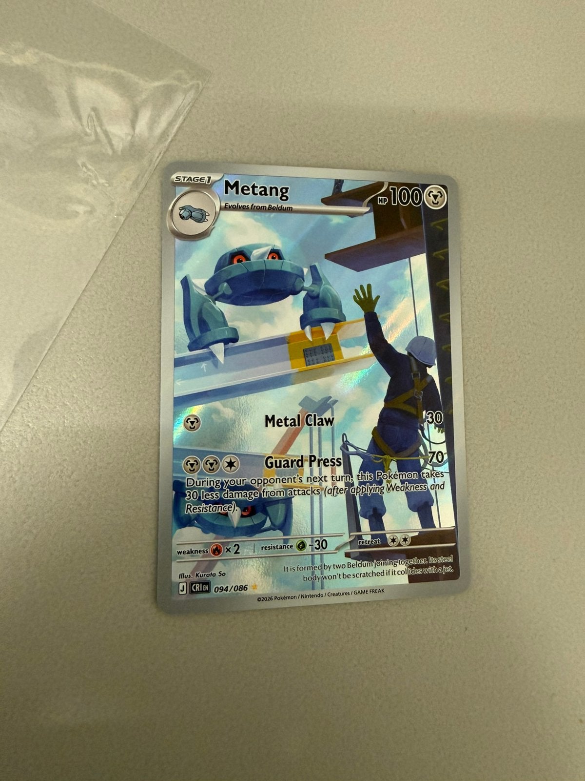 Pokemon - Metang (CRI 094), Ophalen of Verzenden, Zo goed als nieuw