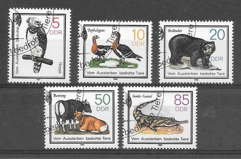 Duitsland - DDR 1985  Dieren, Verzenden, DDR, Gestempeld