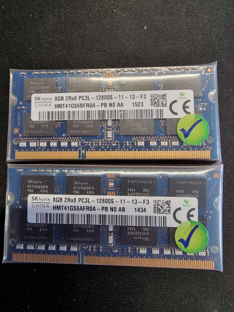 16GB (2x8GB) 1600Mhz PC3L-12800 DDR3 2RX8 Sk-Hynix, Computers en Software, Nieuw, DDR3, Ophalen of Verzenden, 1600Mhz