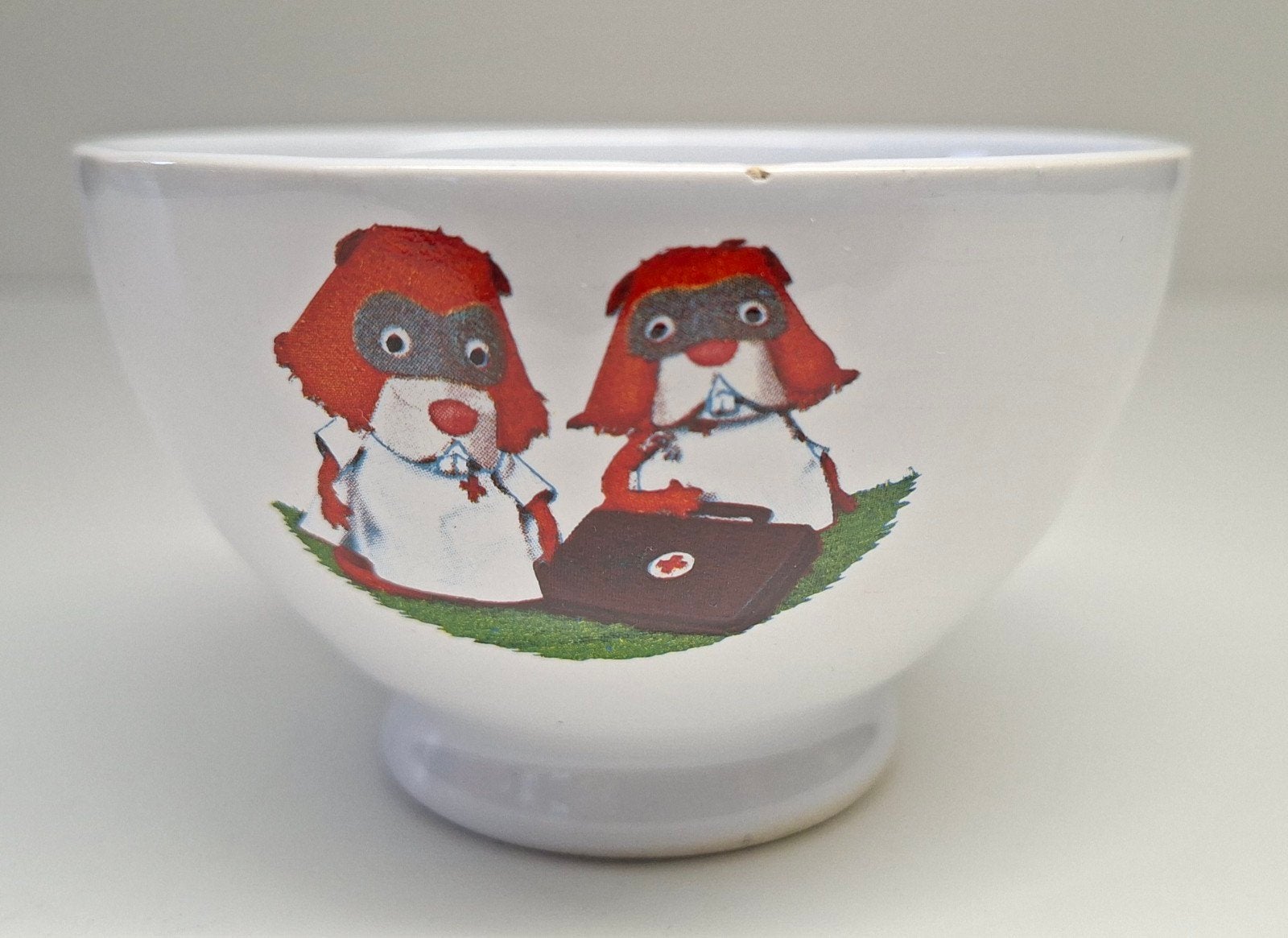 Vintage kommetje Fabeltjeskrant., Ophalen of Verzenden, Gebruikt, Glas, Overige stijlen