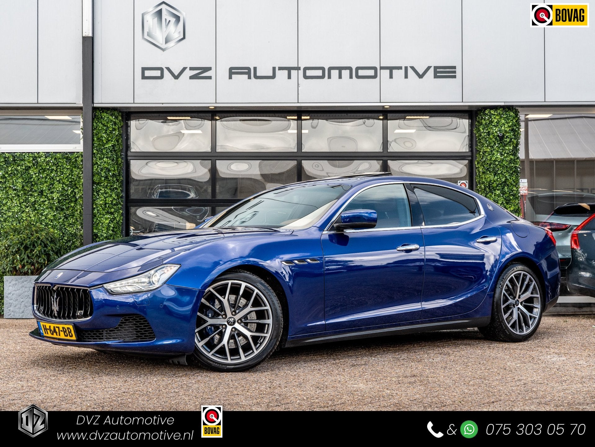 Maserati Ghibli 3.0 S Q4 410PK | Shuifdak | Vol Leder | Alca, Auto's, Maserati, Gebruikt, Euro 6, Met garantie (alle), Blauw