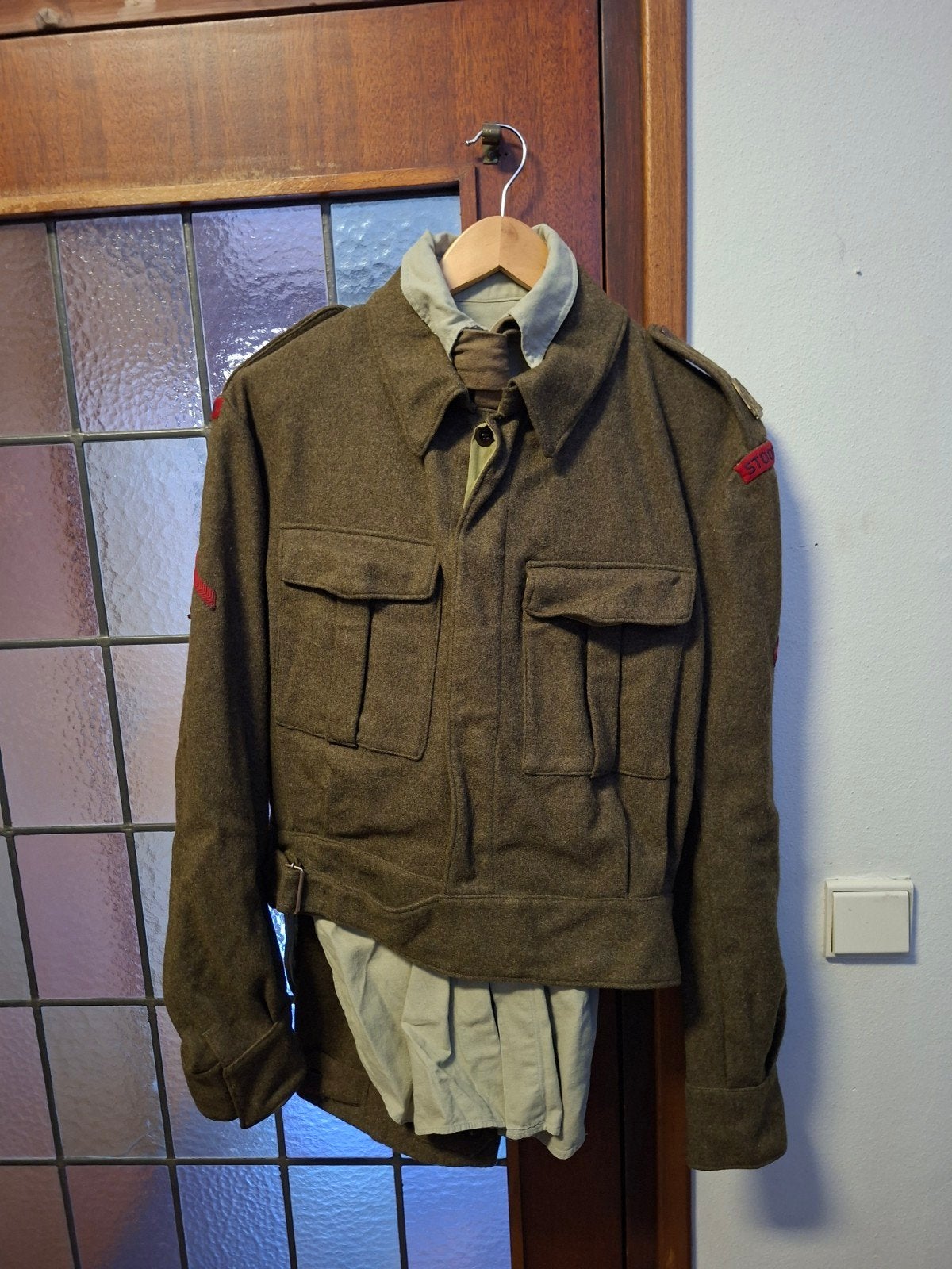 Vintage Battledress Uniform, Ophalen of Verzenden, Landmacht, Overige gebieden, Kleding of Schoenen