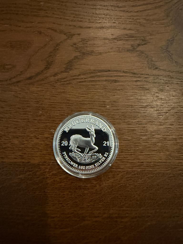 Zilveren Krugerrand 1 oz 2021 Zuid-Afrika, Postzegels en Munten, Munten | Azië, Ophalen of Verzenden, Zuidoost-Azië, Losse munt