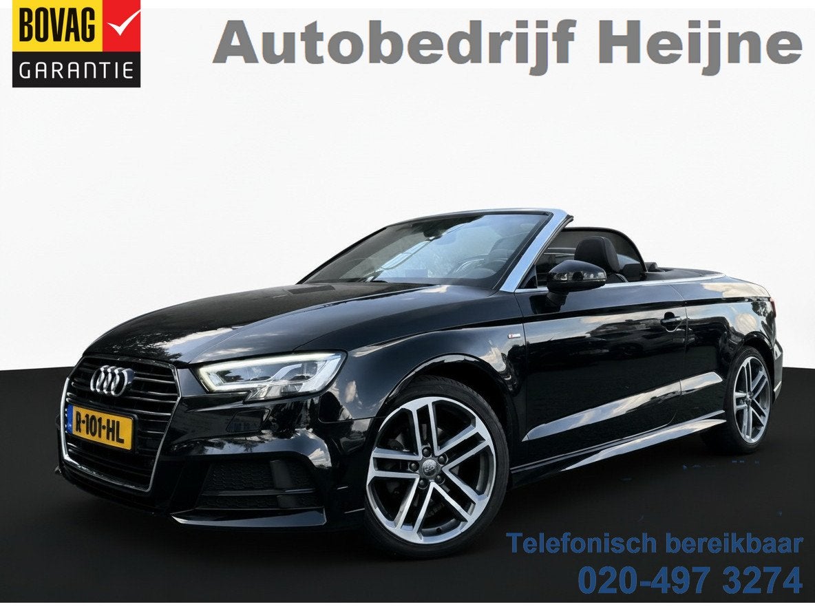 Audi A3 Cabriolet 35 TFSI CoD 150PK S-TRONIC S LINE ADVANCE, Auto's, 12 maanden, 4 cilinders, 4 stoelen, Zwart