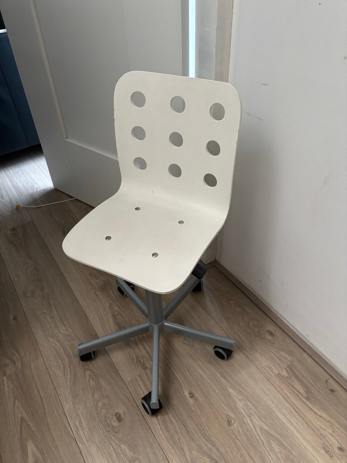 Ikea kinderbureaustoel - Wit, Ophalen of Verzenden, Gebruikt
