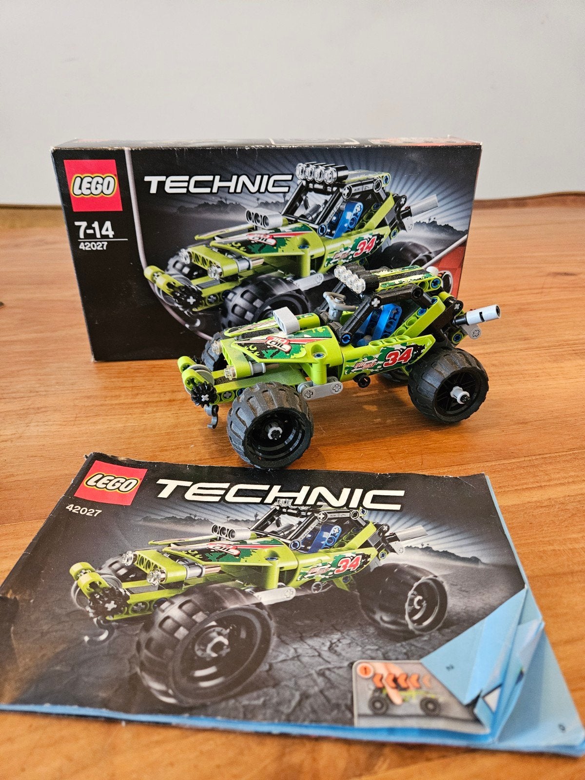 LEGO Technic 42027 Desert Racer met doos en boekje, Ophalen of Verzenden, Zo goed als nieuw, Overige merken