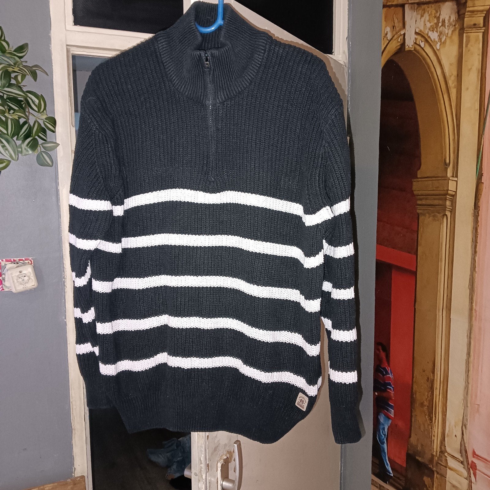 Zaffiri Heren Trui XXL - Zwart met Witte Strepen, Meerkleurig, Overige maten, Ophalen of Verzenden, Zo goed als nieuw