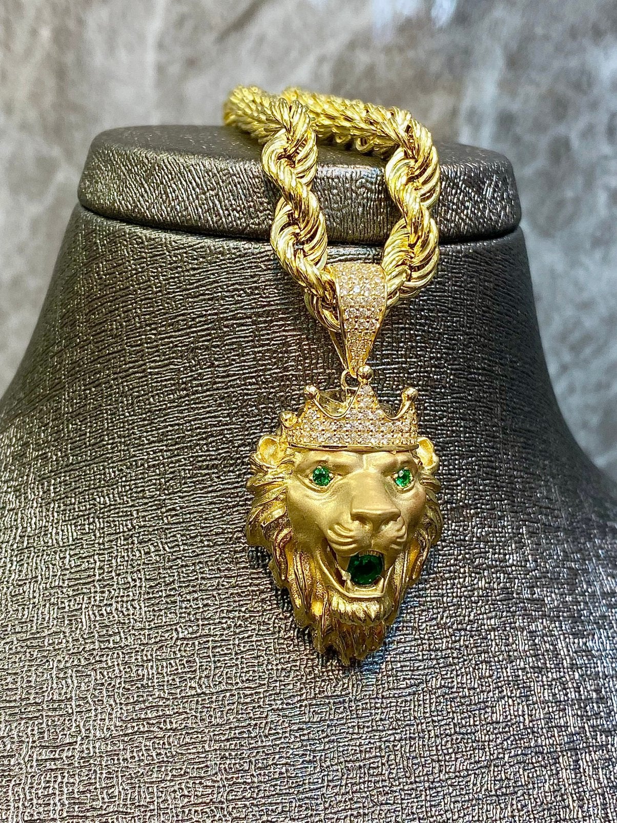14k Gouden Leeuw Hanger, Sieraden, Tassen en Uiterlijk, Kettingen, Ophalen of Verzenden, Nieuw, Goud, Goud