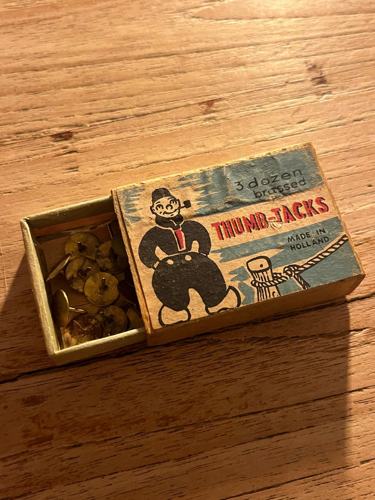 Vintage 'Thumb-Jacks' punaises in originele doos, Antiek en Kunst, Ophalen of Verzenden