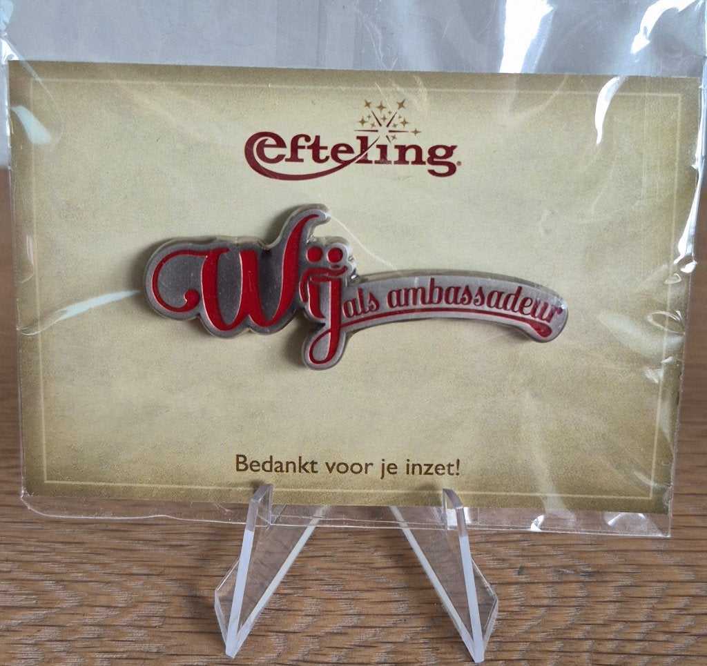 Efteling Personeels pin "Wij als Ambassadeur 2017", Ophalen of Verzenden, Nieuw, Button of Speldje