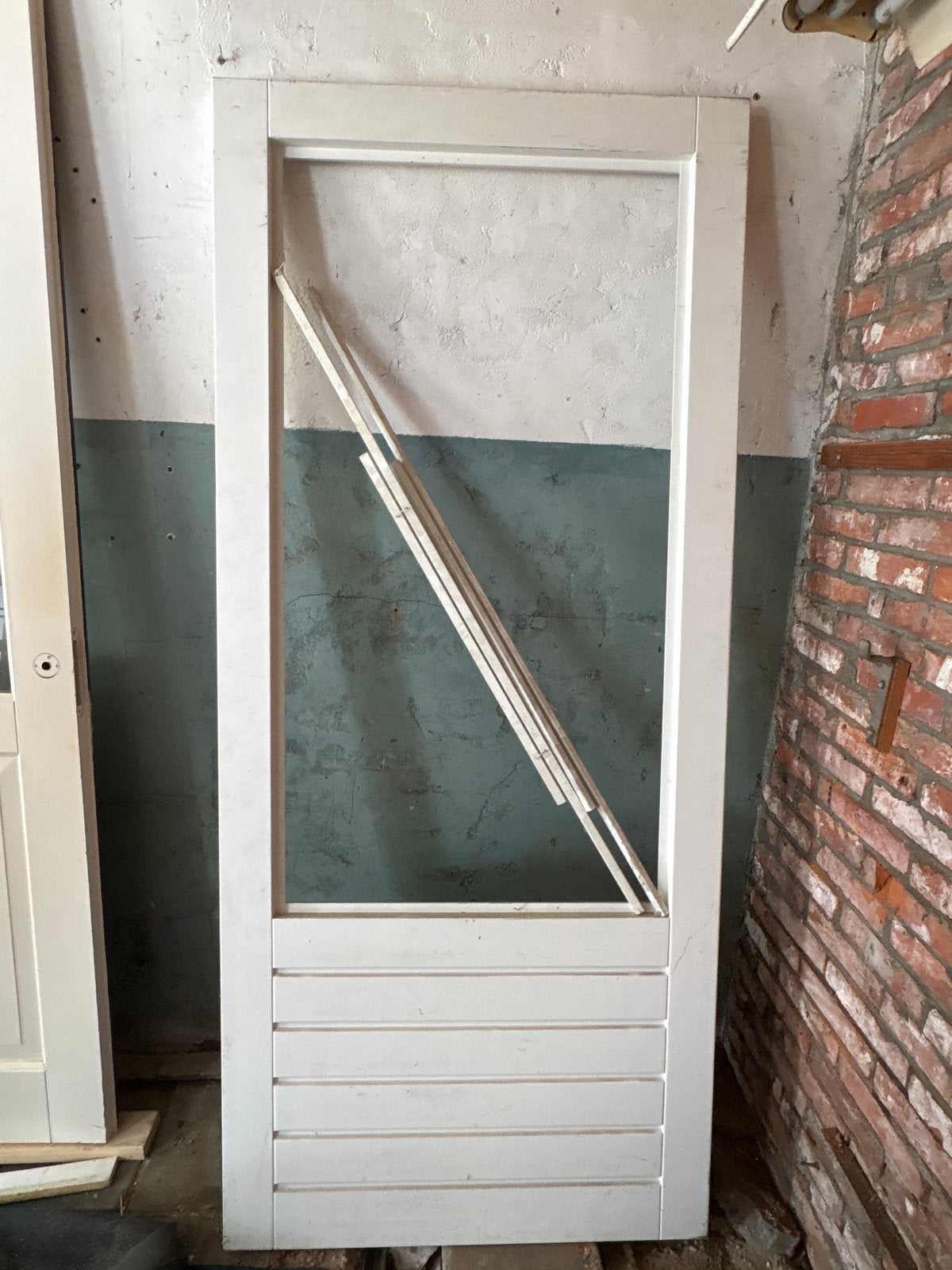Achterdeur met glaslatten - Gebruikt, Gebruikt, 80 tot 100 cm, Binnendeur, Ophalen of Verzenden
