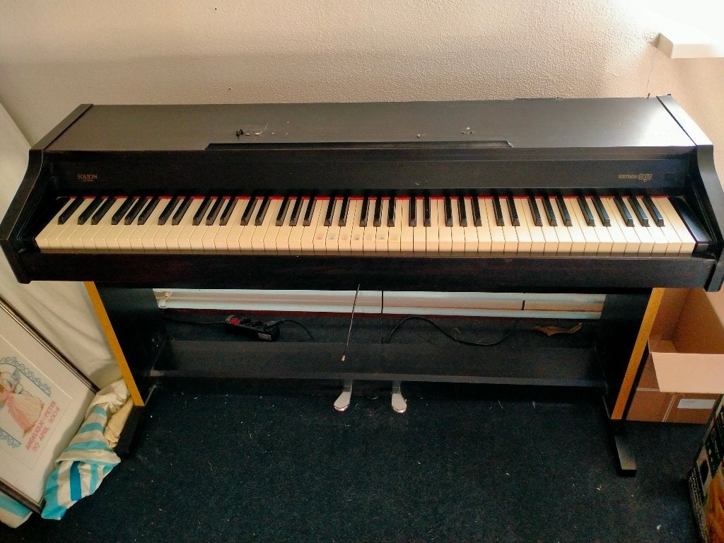 Elektrische piano solton, Ophalen, Gebruikt, Zwart, Piano