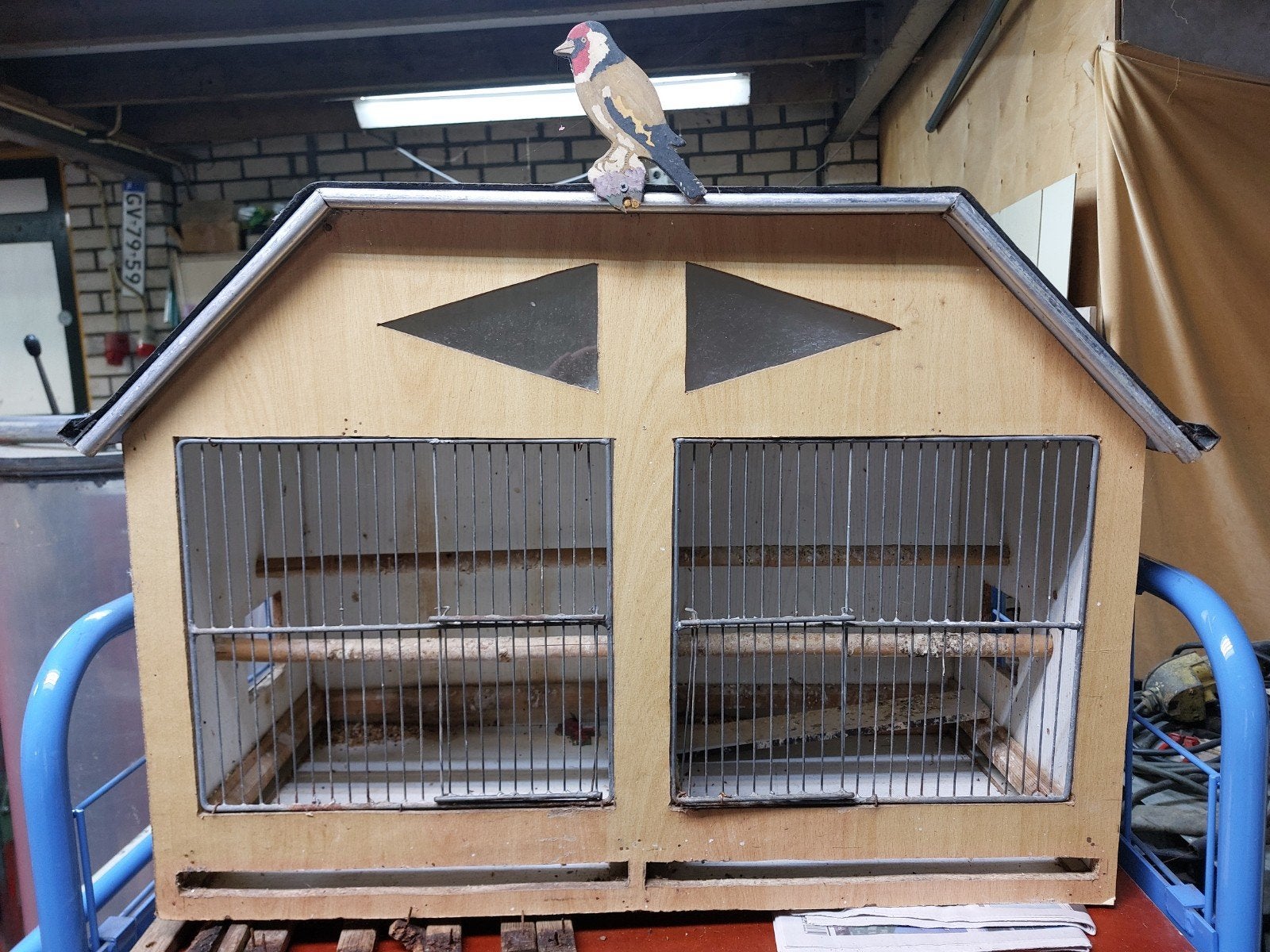 vogel kooi, Dieren en Toebehoren, Ophalen, Gebruikt, Hout, Vogelkooi
