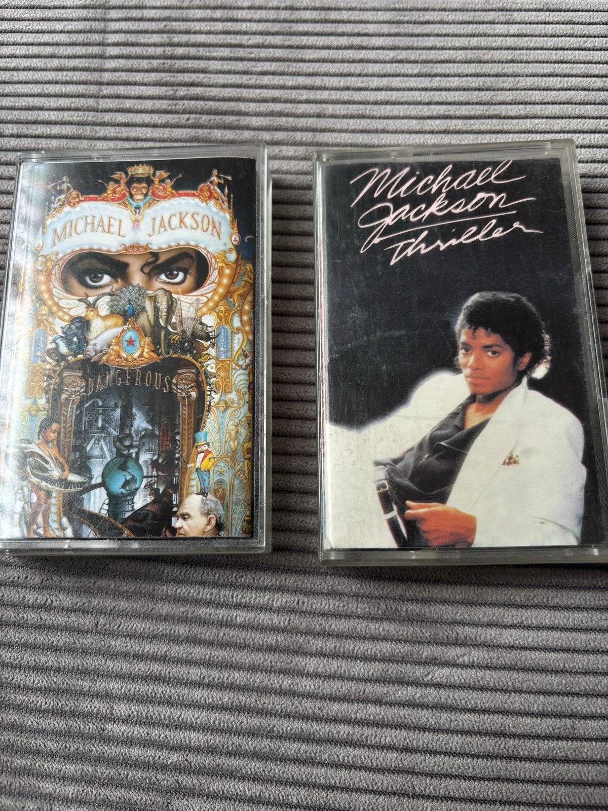 Michael Jackson Cassettes: Dangerous & Thriller, Gebruikt, 2 t/m 25 bandjes, Ophalen of Verzenden, Origineel