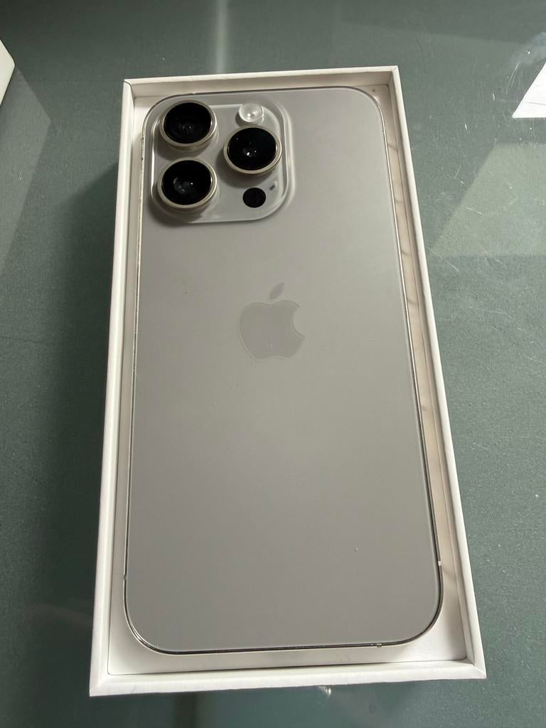 iPhone 15 Pro 128GB Naturel Titanium met originele doos, Telecommunicatie, Mobiele telefoons | Apple iPhone, Ophalen of Verzenden