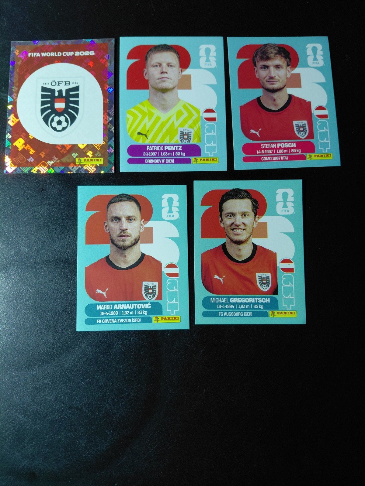 Oostenrijk (panini wk 2026 stickers), Verzenden, Nieuw, Buitenlandse clubs, Poster, Plaatje of Sticker