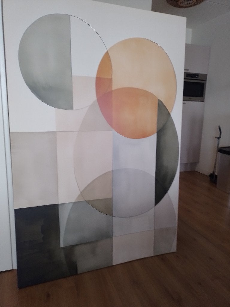 schilderij, Ophalen, Figuren, Op houten frame, Overige technieken