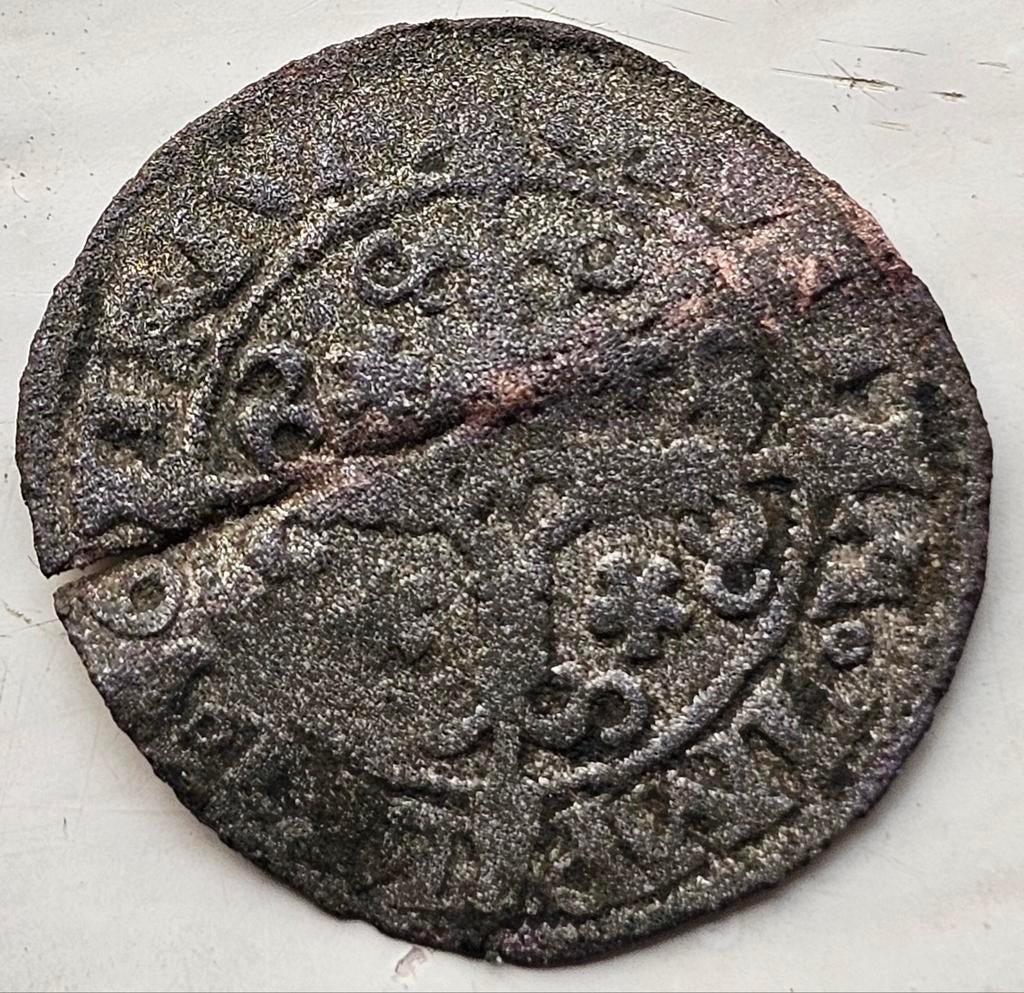 Zeldzaam  driestedenmuntje drieplak ca 1550, Postzegels en Munten, Munten | Nederland, Ophalen of Verzenden, Vóór koninkrijk, Overige waardes