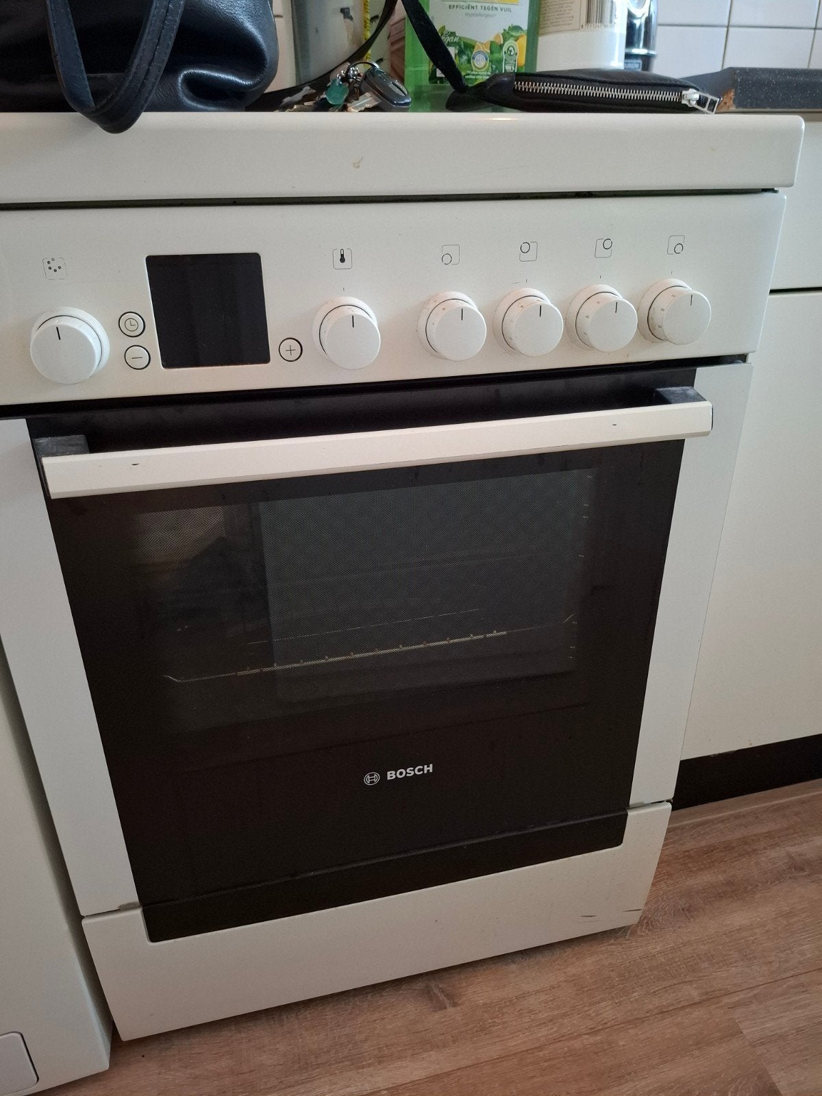 Bosch Vrijstaand GASFornuis met Elektrische Oven, Witgoed en Apparatuur, Ophalen, Gebruikt, 60 cm of meer, 4 kookzones
