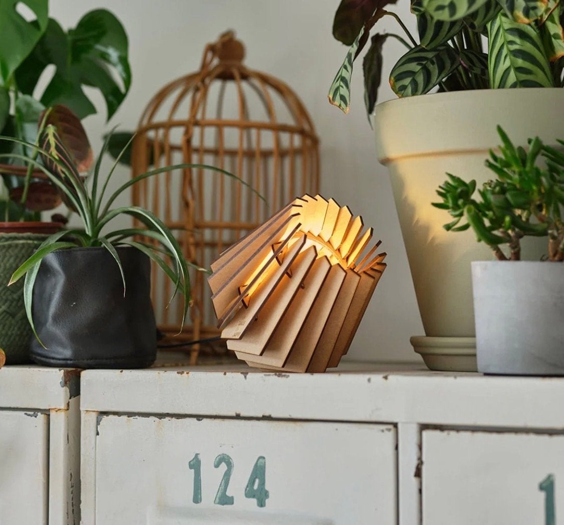2 nieuwe Mini-Spot Tafellamp - Van Tjalle en Jasper, Huis en Inrichting, Lampen | Tafellampen, Ophalen of Verzenden, Nieuw, Hout