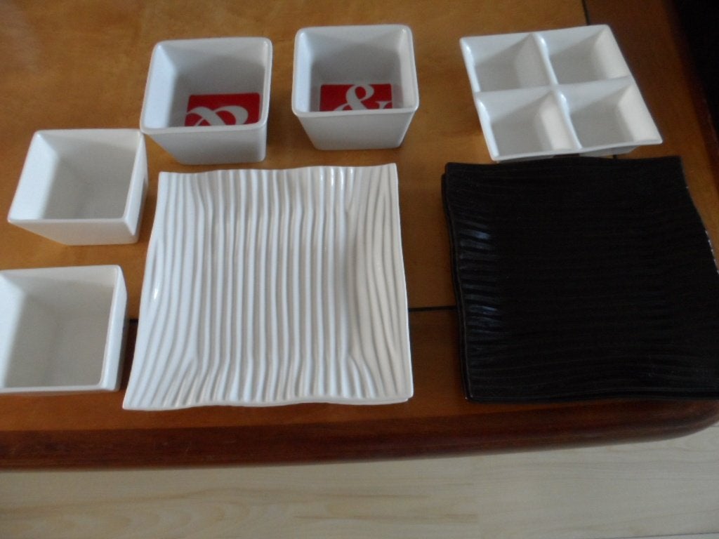 Sushi borden set, Huis en Inrichting, Keuken | Servies, Nieuw, Ophalen of Verzenden, Bord(en), Overige stijlen