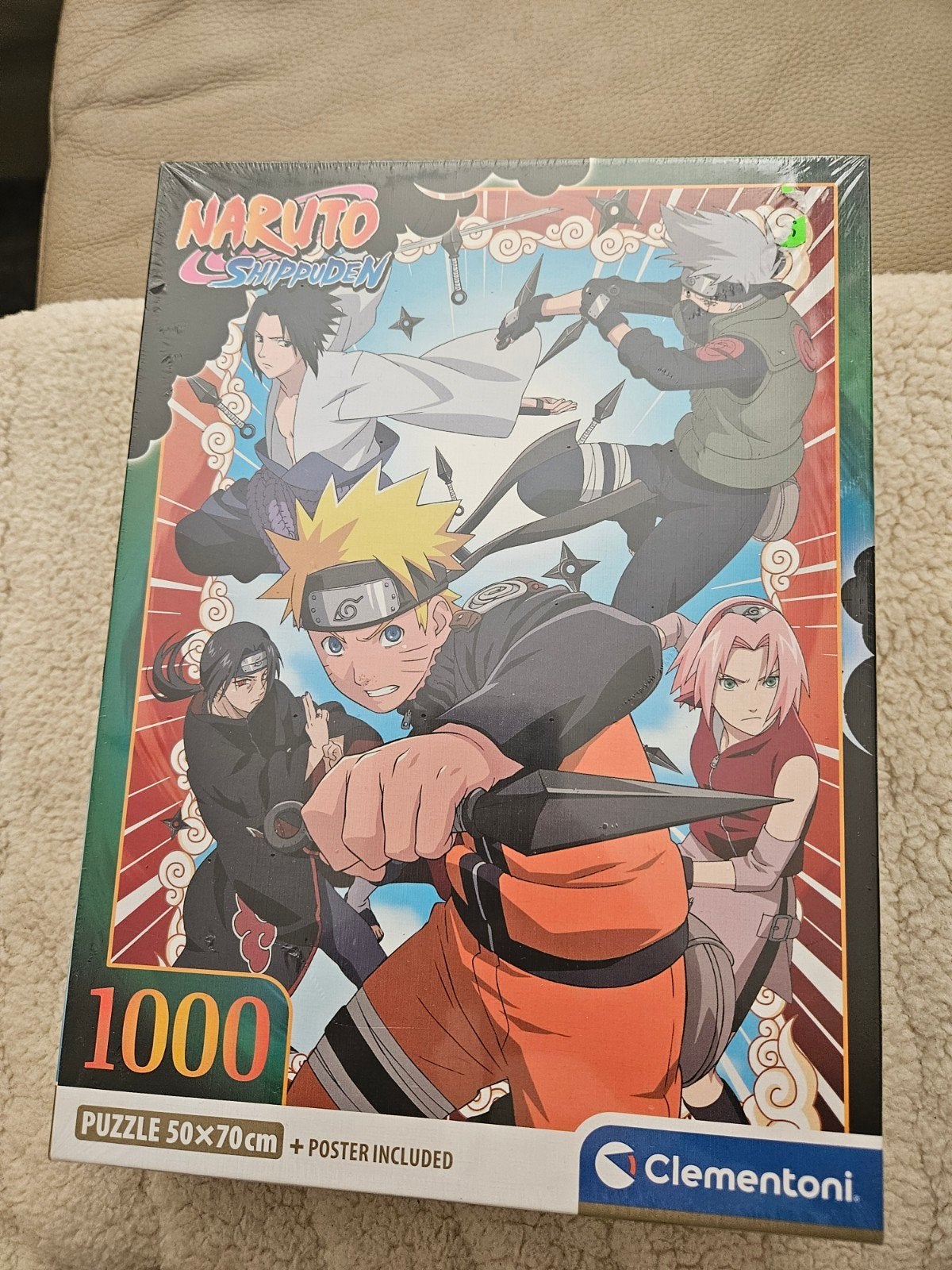 Naruto Shippuden 1000 stukjes puzzel + poster, Ophalen of Verzenden, Meer dan 50 stukjes, Nieuw, 6 jaar of ouder