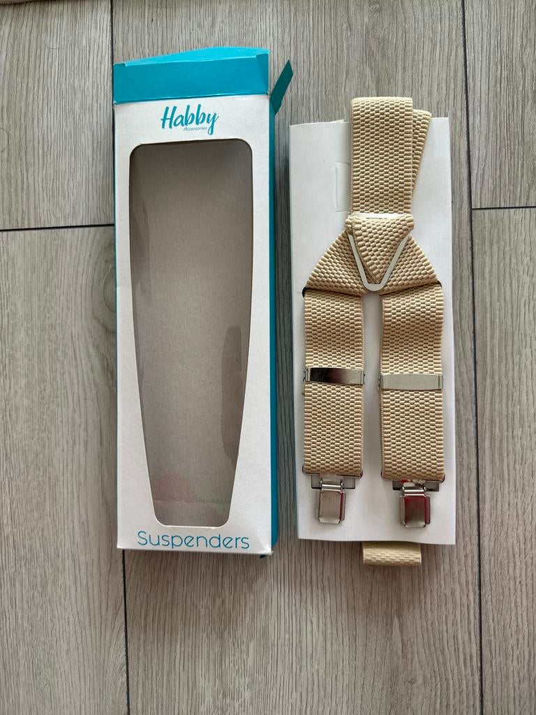 Bretels beige - Habby Accessories, Kleding | Heren, Ophalen of Verzenden, Nieuw