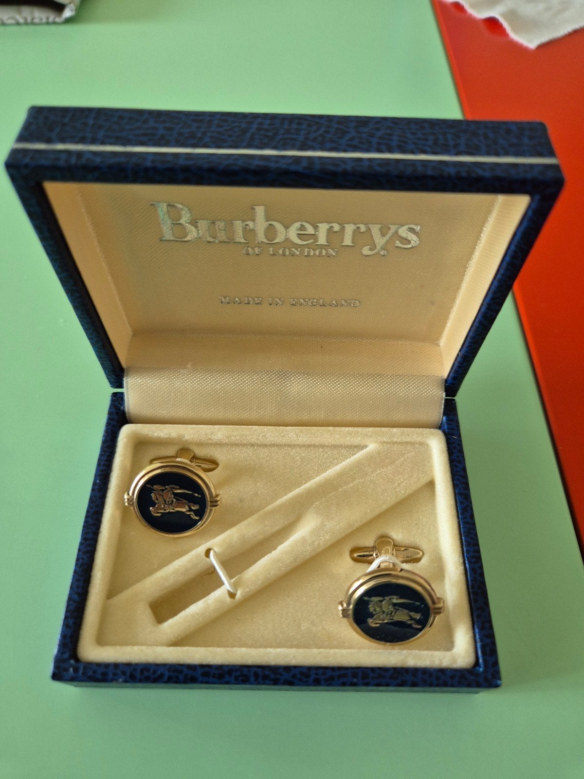 Vintage Burberrys of London Manchetknopen, Verzenden, Zo goed als nieuw, Overige materialen, Verguld