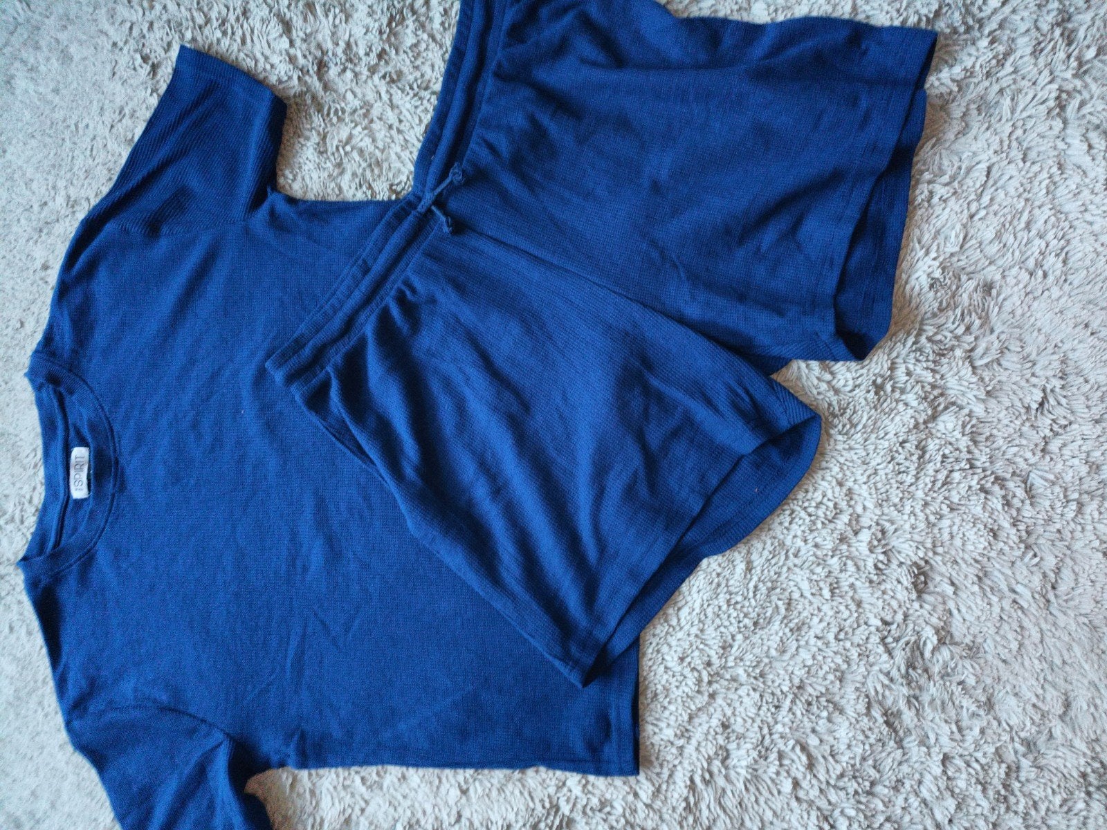 True Spirit blauwe wafelstof set, Blauw, Maat 42/44 (L), Nieuw, Ophalen of Verzenden