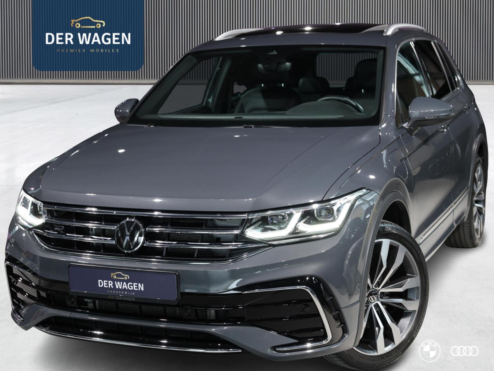 Volkswagen Tiguan 1.4 TSI eH R LINE / PANODAK / MEMORY / ACC, Auto's, 1716 kg, 1800 kg, 4 cilinders, Met garantie (alle)